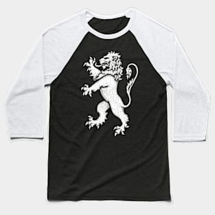 Rampant Lion - Regal White Baseball T-Shirt